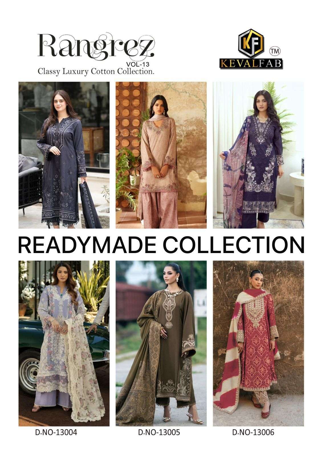 KEVAL FAB RANGREZ VOL 13 READY MADE COLLECTION 