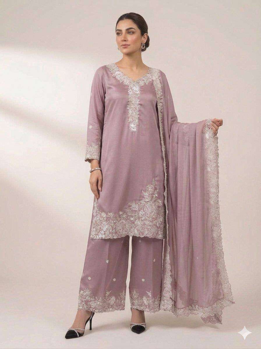 LG 2097 CREPE SEQUENCE EMBROIDERY DESIGNER WORK PAKISTANI STYLE LADIES SUIT