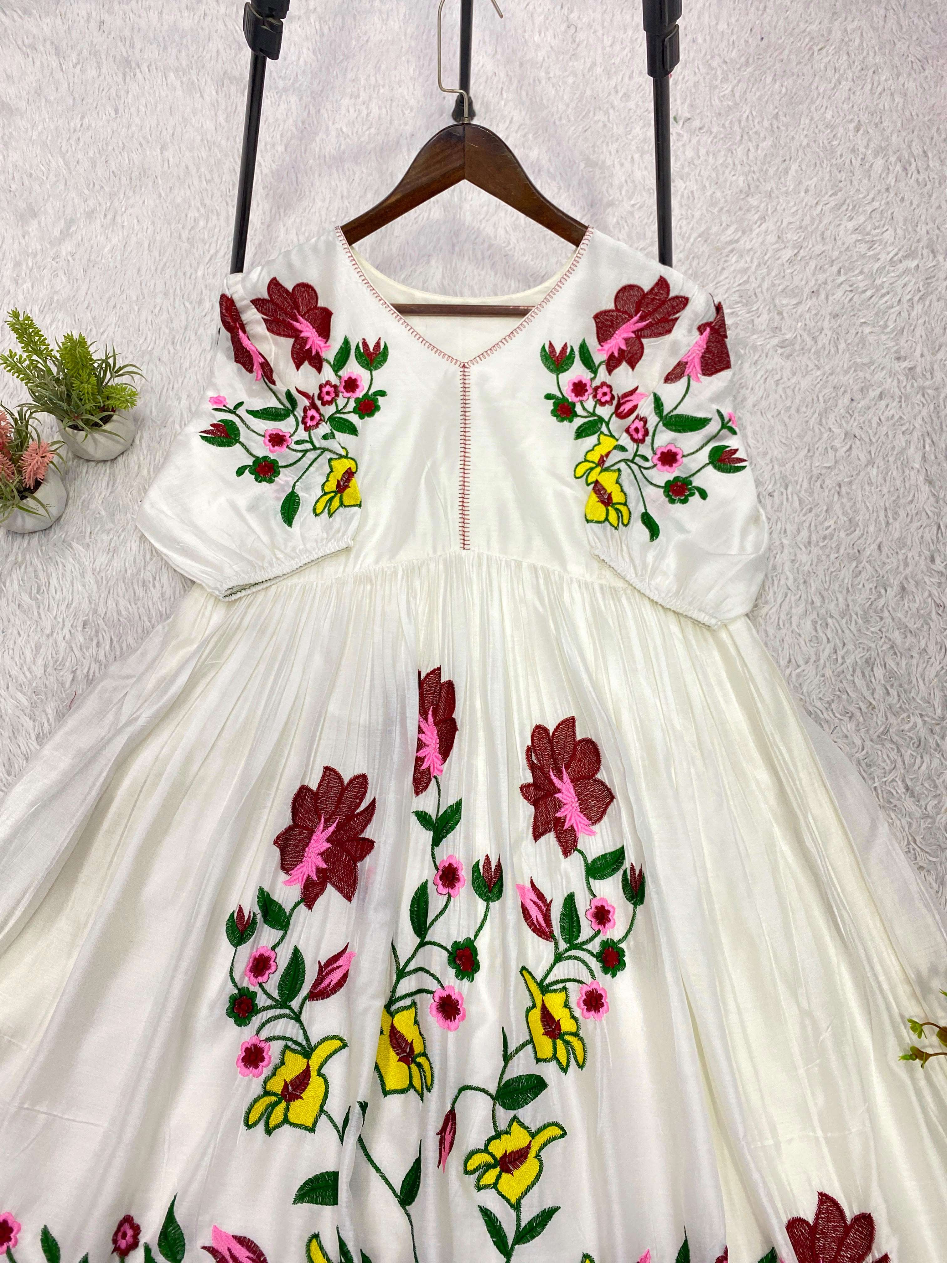 LG 2109 RAYON PREETY LOOK DESIGNER LADIES MAXI GOWN COLLECTION 