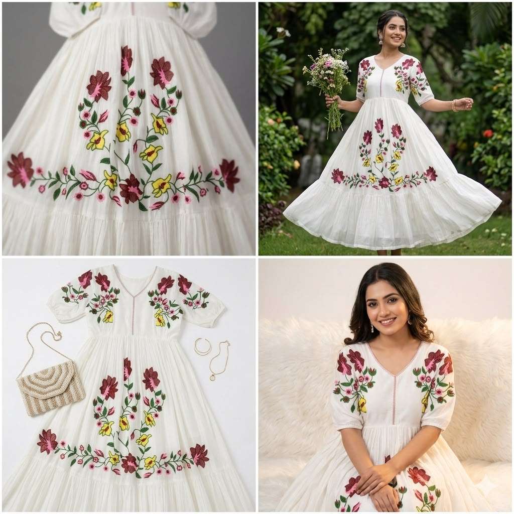 LG 2109 RAYON PREETY LOOK DESIGNER LADIES MAXI GOWN COLLECTION 