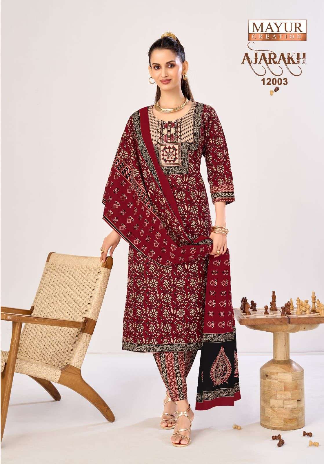 MAYUR CREATION AJARAKH VOL 12 READY MADE COLLECTION