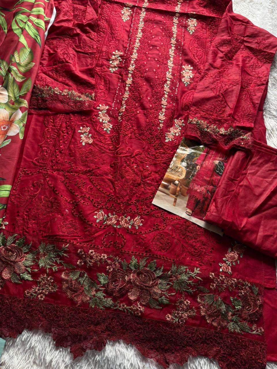 MEHBOOB  TEX D NO 1716 A COTTON EMBROIDERY DESIGNER WORK PAKISTANI SUIT