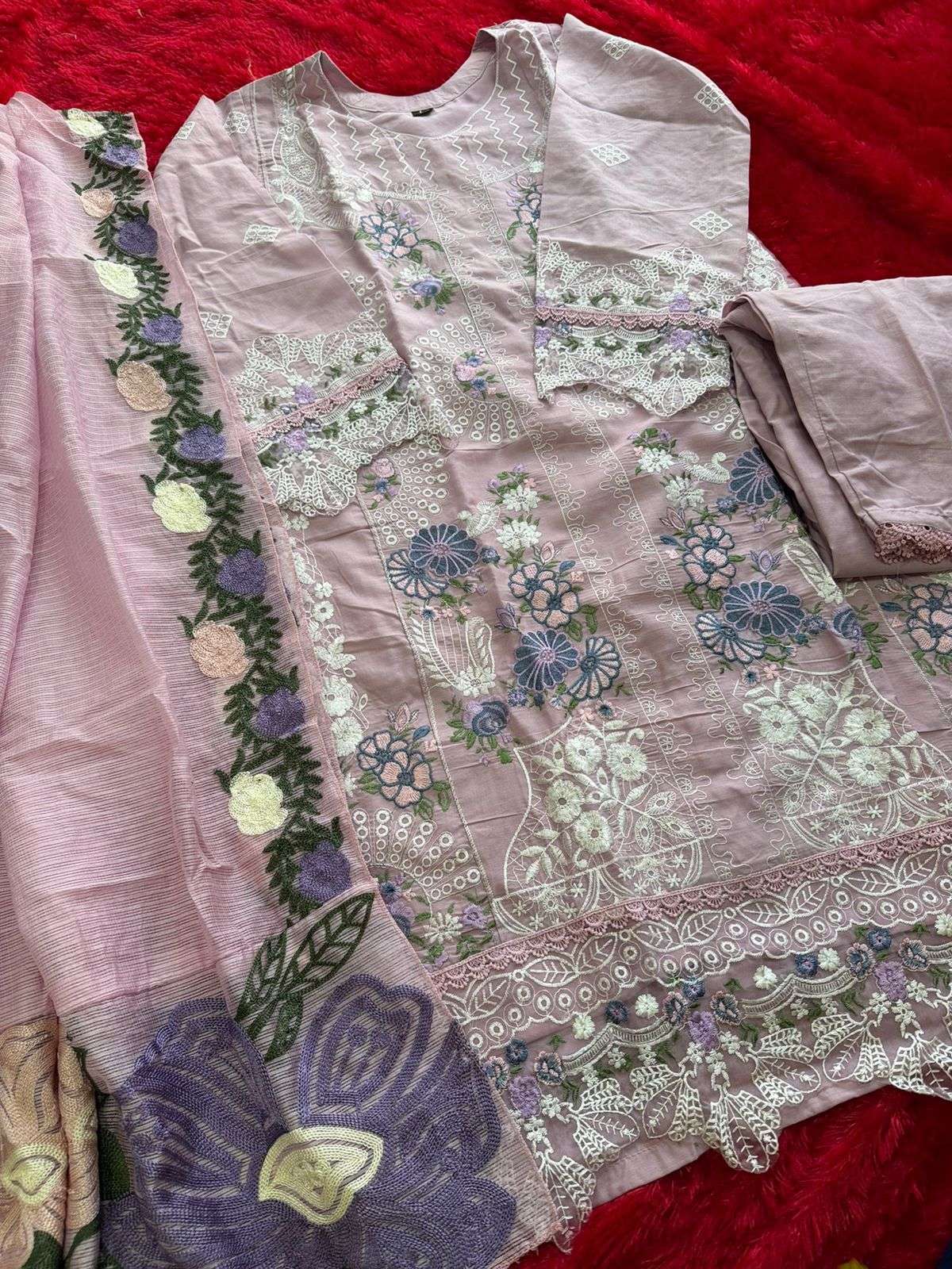 MEHBOOB TEX OMBRE NX VOL 13 COTTON EMBROIDERY DESIGNER WORK PAKISTANI SUIT