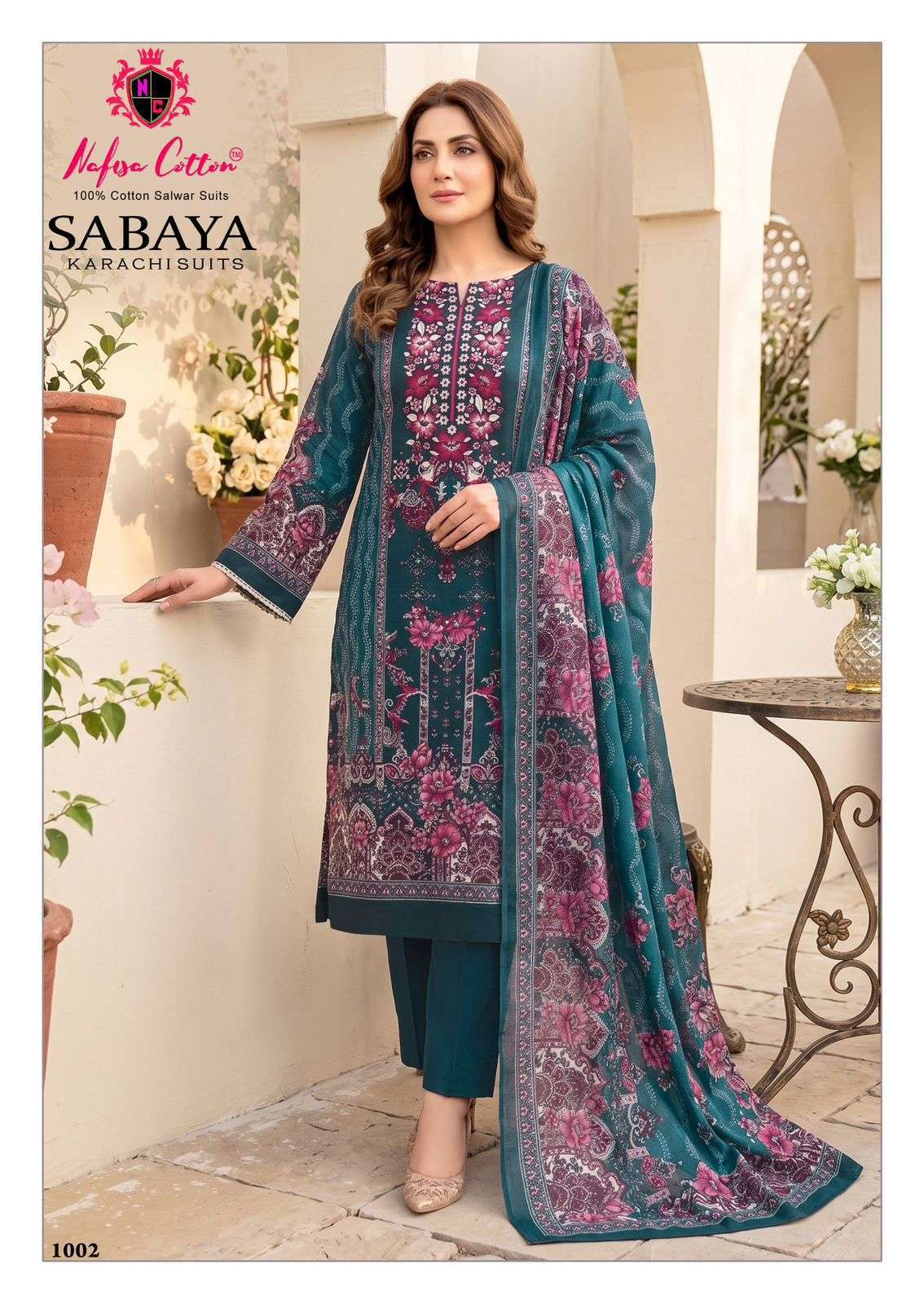 NAFISA COTTON SABAYA KARACHI SUITS COTTON DIGITAL PRINTS SALWAR SUIT
