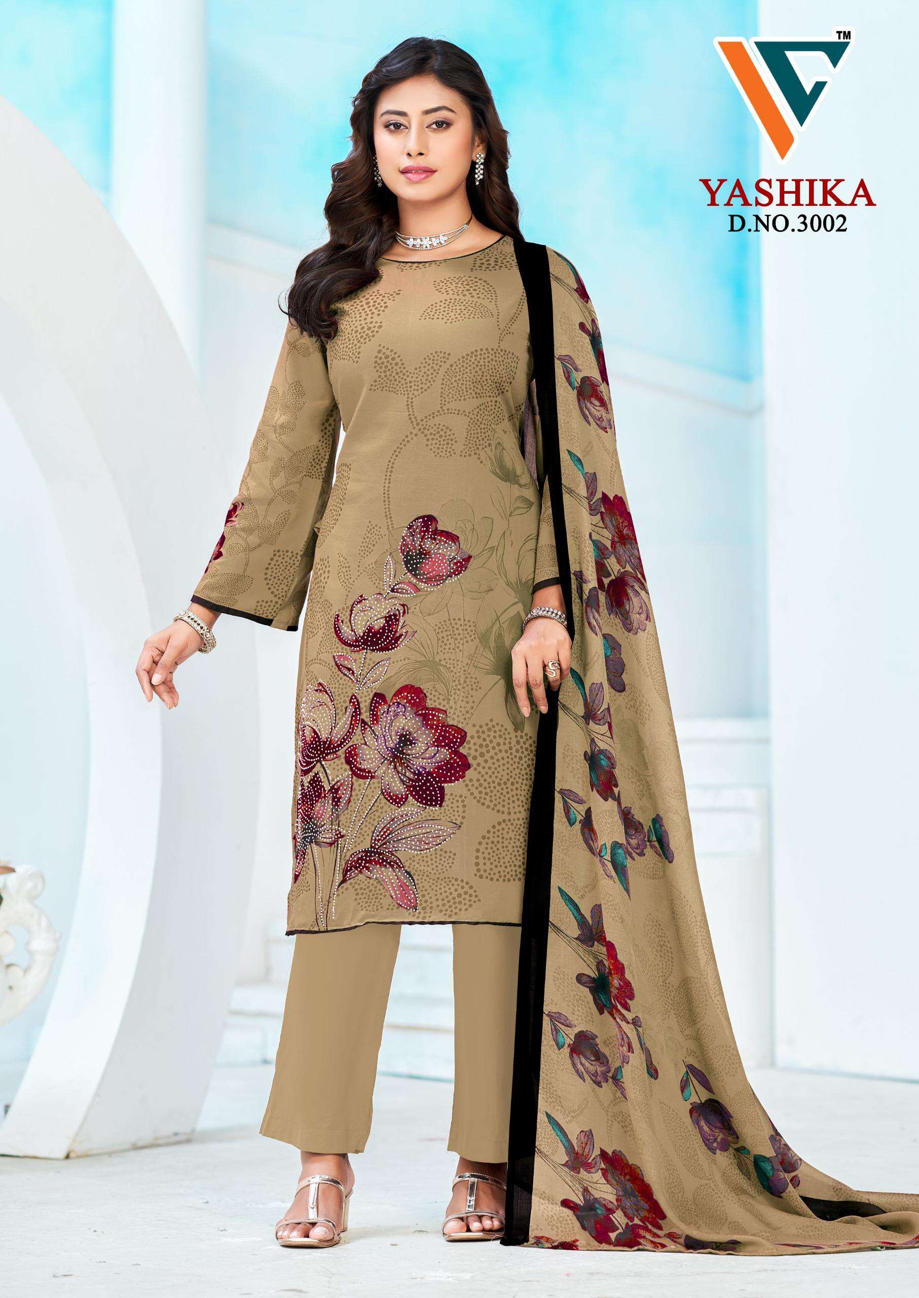 VANDANA CREATION YASHIKA VOL 3 COTTON PRINT WITH FANCY SWAROVSKI WORK SUIT