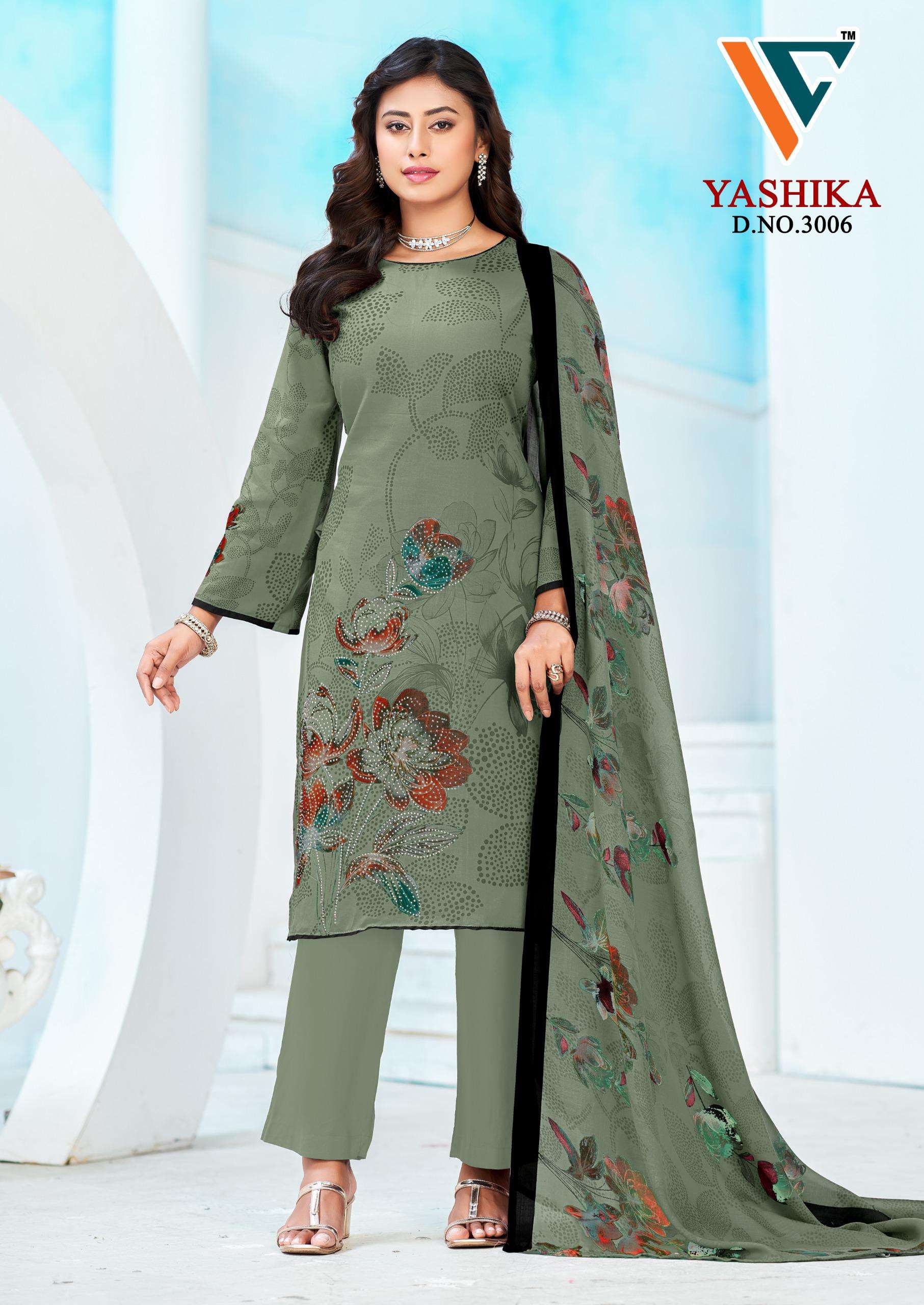 VANDANA CREATION YASHIKA VOL 3 COTTON PRINT WITH FANCY SWAROVSKI WORK SUIT